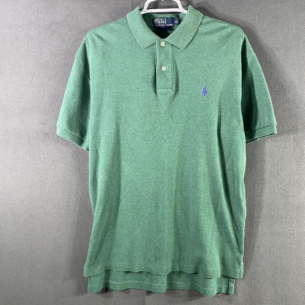 Polo Ralph Lauren Green Regular M Men Golf Short Sleeve Classic Logo Preppy Knit